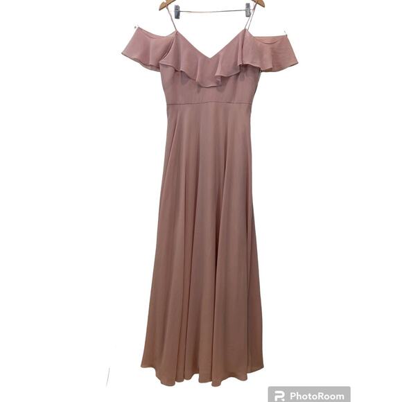 Jenny Yoo Collection Soft Pink Flowy Weeding/Party Summer, Whimsical  Dress 12us - Picture 1 of 9